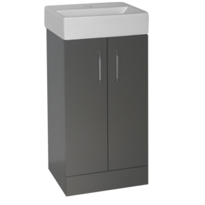 Flair (420mm-2 Door) Floor Standing Vanity Unit – Matt Dark Grey