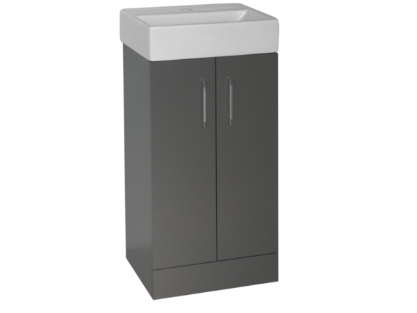 Flair (420mm-2 Door) Floor Standing Vanity Unit – Matt Dark Grey