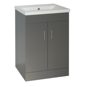 Flair (500mm-2 Door) Floor Standing Vanity Unit – Matt Dark Grey