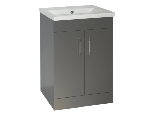Flair (500mm-2 Door) Floor Standing Vanity Unit – Matt Dark Grey