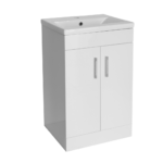 Flair (500mm-2 Door) Floor Standing Vanity Unit – Glossy White