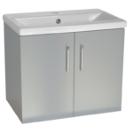 Flair (600mm-2 Door) Wall Hung Vanity Unit – Matt Light Grey