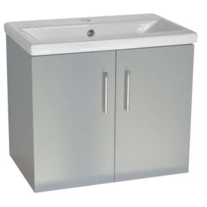Flair (600mm-2 Door) Wall Hung Vanity Unit – Matt Light Grey