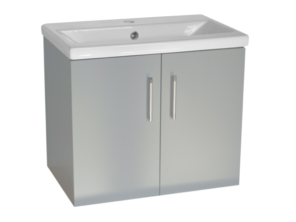 Flair (600mm-2 Door) Wall Hung Vanity Unit – Matt Light Grey