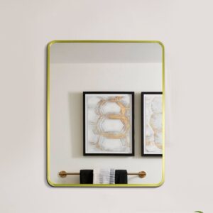 Frame Bathroom Mirror (500x600x32mm) – Brushed Gold