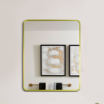 Frame Bathroom Mirror (500x600x32mm) – Brushed Gold