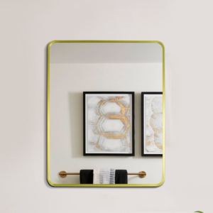Frame Bathroom Mirror (500x600x32mm) – Brushed Gold