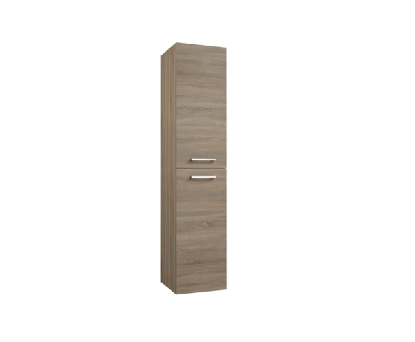Radiance (1600mm-2 Door): Wall Hung Storage Unit – Grey Oak