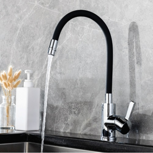 Grace Single Lever Kitchen Mixer (Black)