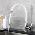 Grace Single Lever Kitchen Mixer (White)