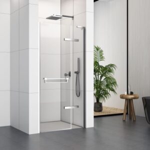 700 Hinged Door with Extension Profiles (8mm Glass) – Chrome
