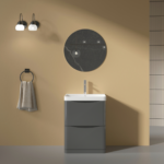 Isla Anthracite (500mm): Floor Standing Vanity Unit with Deep Ceramic Basin