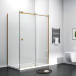 1400 Sliding Door (8mm Glass) – Brushed Gold