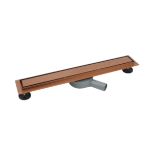 Linear Wetroom Drain (600x70mm) – Brushed Rose Gold