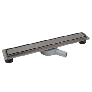 Linear Wetroom Drain (600x70mm) – Gun Black