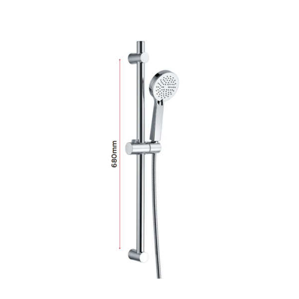 Round Hand Shower & Rail Kit (Multifunction)
