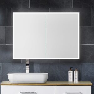 Vision LED Mirror Cabinet Double Door 800