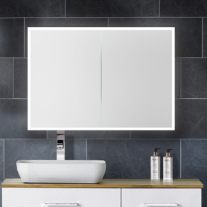 Vision LED Mirror Cabinet Double Door 600