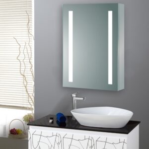 Glare LED Mirror Cabinet Single Door with Bluetooth Speaker 500