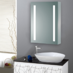 Glare LED Mirror Cabinet Single Door with Bluetooth Speaker 500