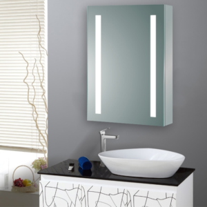 Glare LED Mirror Cabinet Single Door with Bluetooth Speaker 500