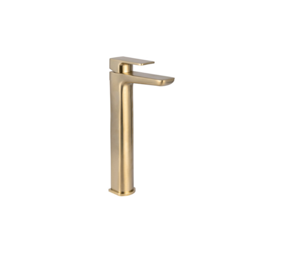 Messina (Single Lever) – Tall Basin Mixer – Brushed Gold