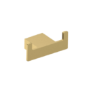 Messina Robe Hook (Double) – Brushed Gold
