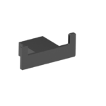 Messina Robe Hook – Matt Black (Double)