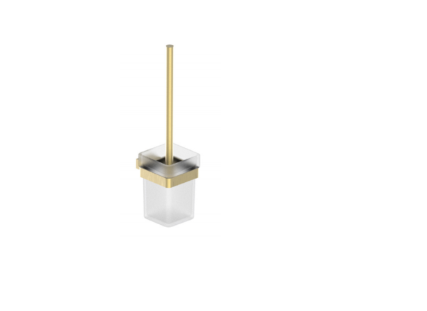 Messina Toilet Brush & Holder – Brushed Gold