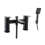 Messina (Dual Lever) Bath Shower Mixer with Kit – Matt Black