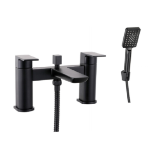 Messina (Dual Lever) Bath Shower Mixer with Kit – Matt Black