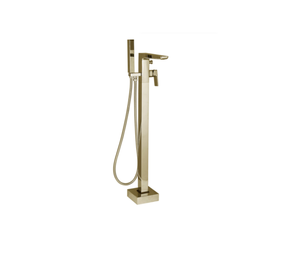 Messina Bath & Shower Mixer with Kit (Floor Standing) – Brushed Gold