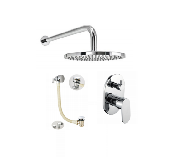 Option 7: Manual Mixer Concealed Shower Pack (Round)