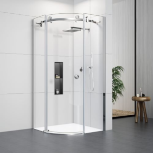 800 Quadrant Shower Door (8mm Glass) – Chrome