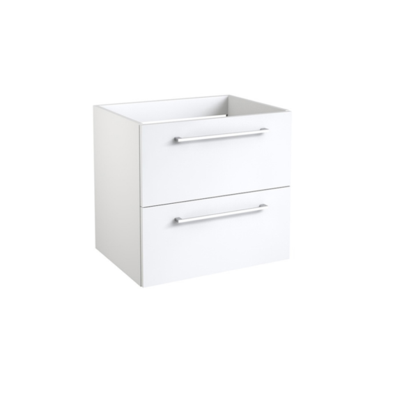 Roma (500mm-2 Drawer) Wall Hung Vanity – Glossy White