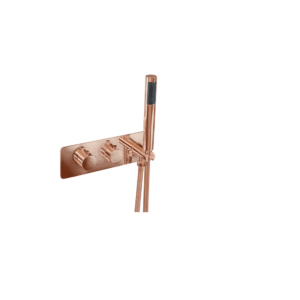 Treviso (2 Outlet) Thermostatic Concealed Shower Mixer with Kit – Brushed Rose Gold
