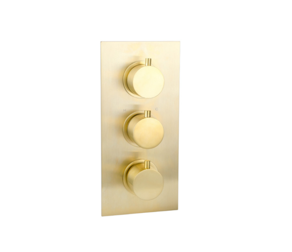 Treviso (3 Outlets) Thermostatic Concealed Shower Mixer – Brushed Gold