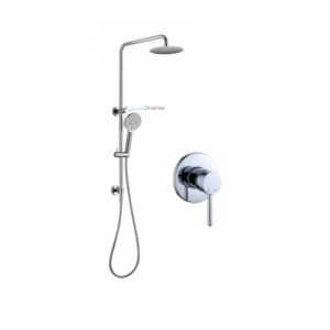 Rigid Riser Shower Kit – Round Diverter (Option 1)