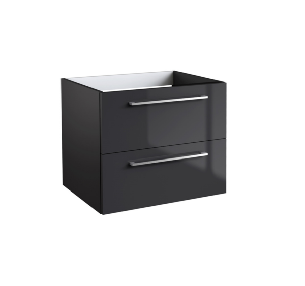 Roma (500mm-2 Drawer) Wall Hung Vanity – Anthracite