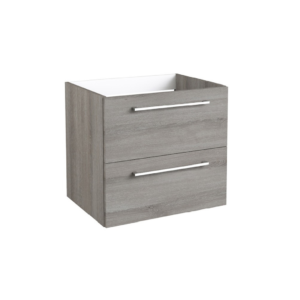 Roma (500mm-2 Drawer) Wall Hung Vanity – Grey Ash