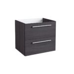Roma (500mm-2 Drawer) Wall Hung Vanity – Black Oak