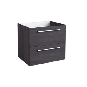 Roma (500mm-2 Drawer) Wall Hung Vanity – Black Oak