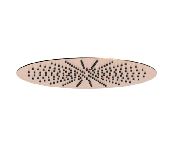 Round Ceiling Mounted (400mm) Overhead Shower – Brushed Rose Gold