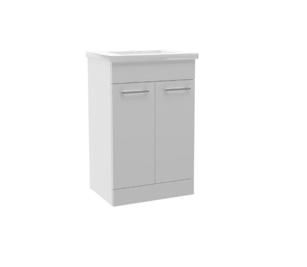 Roma (500mm-2 Door) Floor Standing Vanity – Glossy White