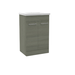 Roma (500mm-2 Door) Floor Standing Vanity – Grey Ash