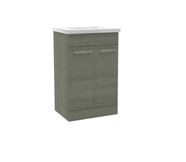 Roma (500mm-2 Door) Floor Standing Vanity – Grey Ash
