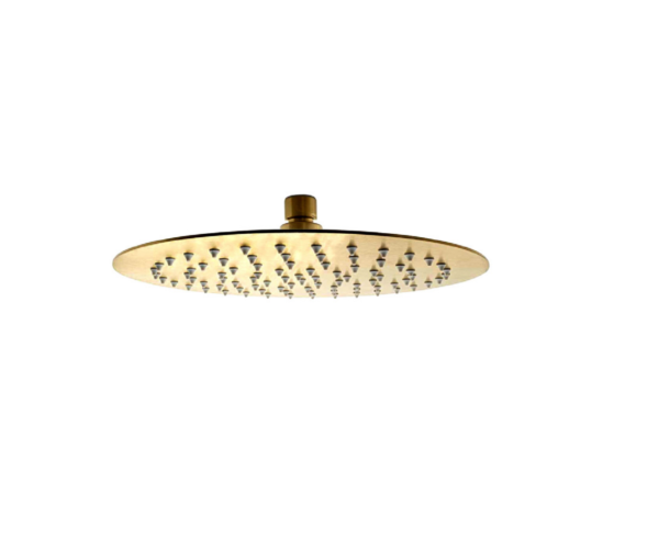 Round Overhead Shower (200mm) – Brushed Gold