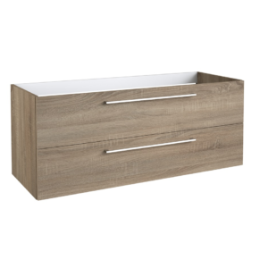 Radiance (1200mm-2 Drawer) Wall Hung Vanity Unit – Grey Oak