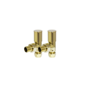 Angled Radiator Valve – Brushed Gold