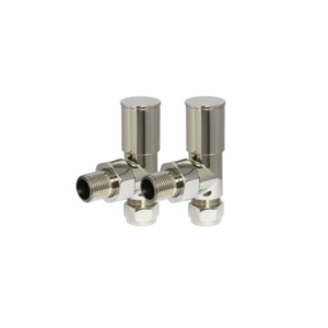 Angled Radiator Valve – Brushed Nickel